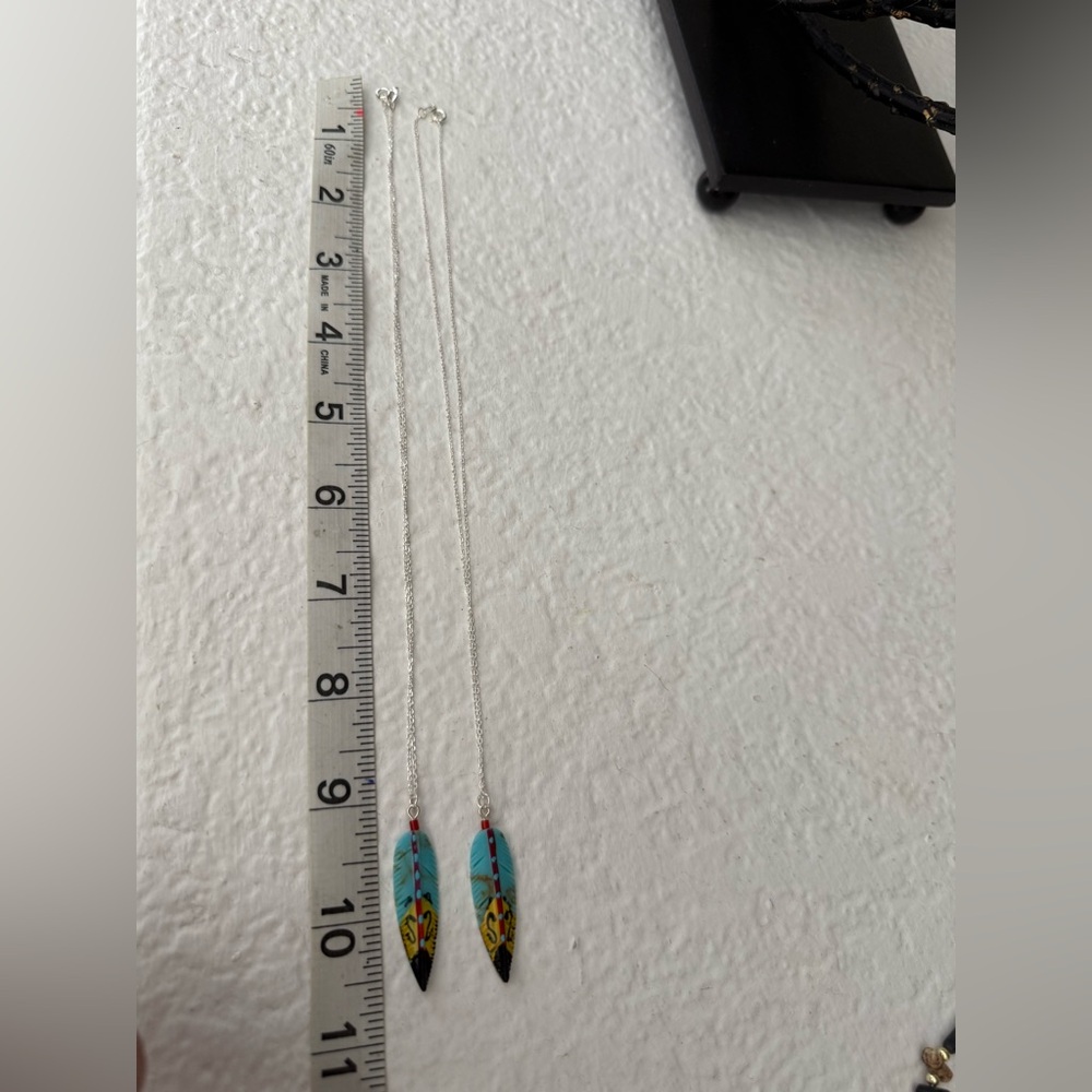Handcrafted Feather Pendant Necklace - Picture 3 of 7